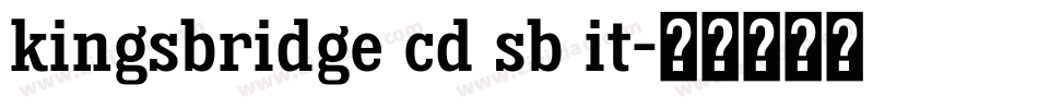 kingsbridge cd sb it字体转换